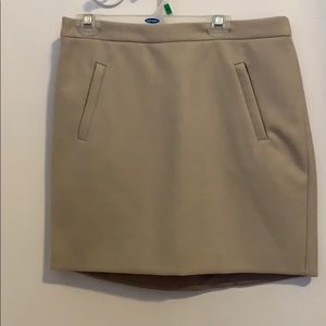 J. Crew cream wool mini skirt